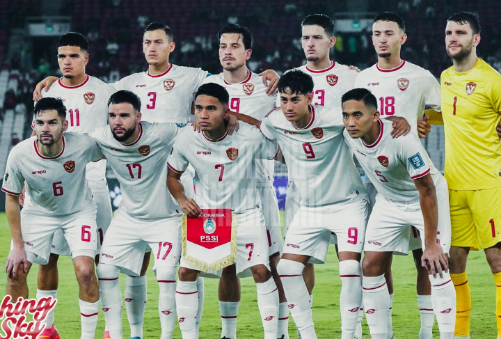 Skuad Timnas Indonesia vs Arab Saudi pada laga keenam putaran ketiga Kualifikasi Piala Dunia 2026 Zona Asia. Foto: PSSI