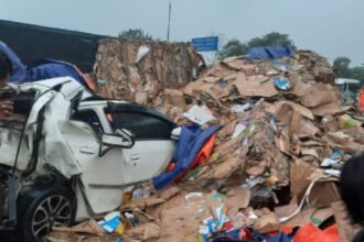 Kecelakaan di Ruas Tol Cipularang. Foto: Humas Polri