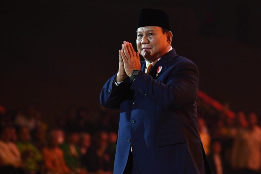 Presiden Prabowo Subianto menghadiri Puncak Perayaan HUT Partai Golkar ke-60 Tahun yang digelar di Sentul International Convention Center (SICC), Kabupaten Bogor, Provinsi Jawa Barat, Kamis (12/12/2024). Foto: BPMI Setpres