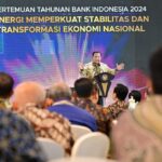 Presiden Prabowo Subianto saat memberikan sambutanpada Pertemuan Tahunan Bank Indonesia 2024 di Komplek Perkantoran Bank Indonesia, Jakarta, Jumat, 29 November 2024. Foto: BPMI Setpres/Laily Rachev