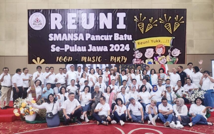 SERU - Para Alumni SMA Negeri 1 Pancur Batu, Sumatera Utara dalam gelaran reuni di kawasan Kemayoran, Jakarta Pusat, pada Sabtu (30/11/2024). Foto: Ist