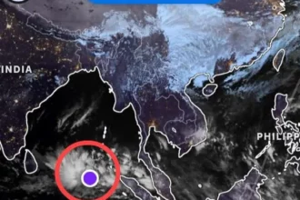 Bibit siklon yang mengakibatkan anomali musim hujan di tanah air. Foto: Erma/ dok BRIN-Satelit Himawari