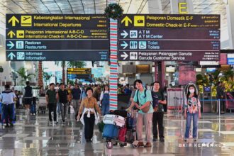 Suasana arus mudik nataru di Bandara Sokearno Hatta Jakarta. Foto: kemenhub