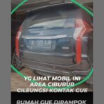 Mobil Pajero yang dibawa kabur perampok di Kota Wisata Cibubur, Bogor. Foto: Instagram @hanlift