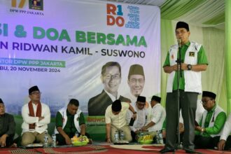 Ketua DPW PPP DKI Jakarta, Saiful Rahmat Dasuki saat menyampaikan pidato politik.(Foto istimewa)