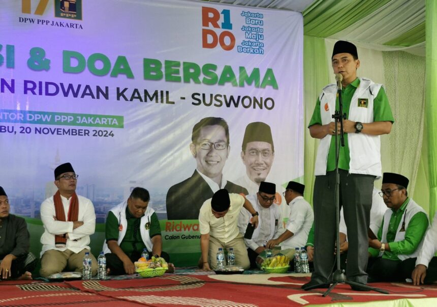 Ketua DPW PPP DKI Jakarta, Saiful Rahmat Dasuki saat menyampaikan pidato politik.(Foto istimewa)