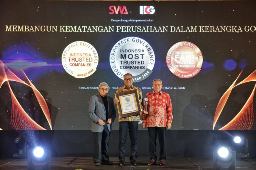 bank bjb meraih penghargaan Indonesia Good Corporate Governance Award 2024 (CGPI Award 2024) dengan predikat Most Trusted. Foto: Dok bjb