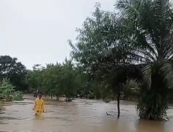 Kondisi banjir di wilayah Kecamatan Banjarsari, Kabupaten Lebak, Banten pada Jumat (6/12/2024), ketinggian air mencapai 50 sentimeter. Foto: BPBD Kab. Lebak