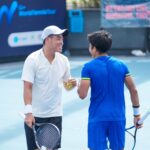 Muhamad Rifqi Fitriadi untuk menggapai gelar juara di tunggal dan ganda putra, M-15 Amman Mineral Men's World Tennis Championship Seri Pertama