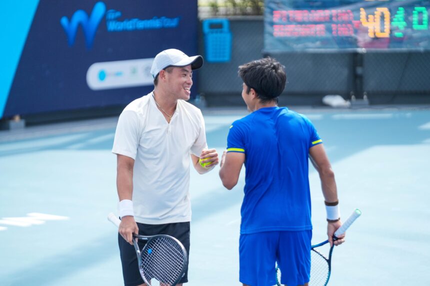 Muhamad Rifqi Fitriadi untuk menggapai gelar juara di tunggal dan ganda putra, M-15 Amman Mineral Men's World Tennis Championship Seri Pertama