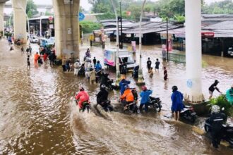 Ilustrasi Banjir di Jakarta. (Foto: Instagram @jktinfo)