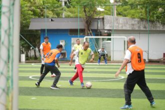 Mini soccer ini adalah ajang silaturahim antara Korpri dan Pj Gub Sulsel. Foto: dok humas