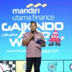 Direktur Keuangan dan Manajemen Risiko Mandiri Utama Finance, Rully Setiawan dalam acara penutupan MUF GJKAW 2024. Foto: dok humas