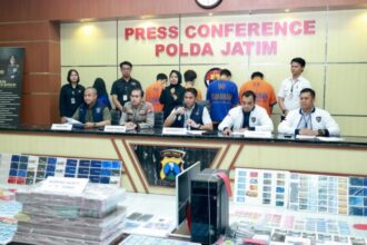 Polda Jawa Timur, berhasil membongkar judi online dan sindikat TPPU jaringan internasional.