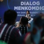 Menteri Komunikasi dan Digital Meutya Hafid dalam acara UMKM Click & Grow: Berdaya Bertransformasi dengan AI Bersama Kemkomdigi yang digelar di Urban Forest Cipete, Jakarta Selatan, Sabtu (21/12/2024). Foto: Komdigi