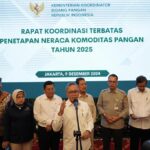 Menko Bidang Pangan Zulkifli Hasan usai Rapat Koordinasi Terbatas Penetapan Neraca Komoditas Pangan Tahun 2025 di Jakarta, Senin (9/12/2024). Foto: Ist