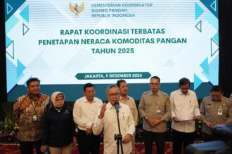 Menko Bidang Pangan Zulkifli Hasan usai Rapat Koordinasi Terbatas Penetapan Neraca Komoditas Pangan Tahun 2025 di Jakarta, Senin (9/12/2024). Foto: Ist