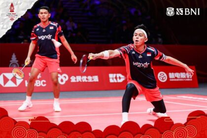Fajar/Rian akan bermain di semifinal BWF World Tour Finals 2024 hari ini. Foto: PBSI