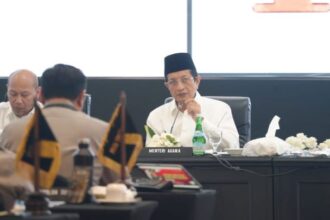 saat mengikuti Rapat Kordinasi Lintas Sektoral terkait Kesiapan Operasi Lilin 2024 dalam rangka Keamanan Natal 2024 dan Tahun Baru 2025 yang digelar di Auditorium STIK Polri, Jakarta