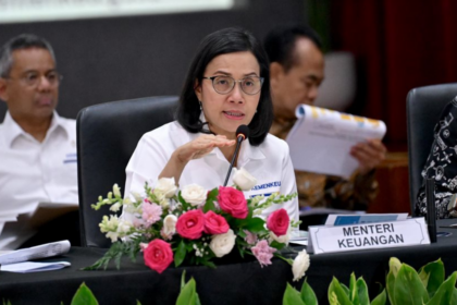 Menkeu Sri Mulyani dalam Konferensi Pers bertajuk “Paket Stimulus Ekonomi untuk Kesejahteraan” yang dilaksanakan di Jakarta