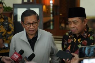 Cagub di pilkada Jakarta 2024, Pramono Anung (kiri) usai pertemuan.(Foto dok Tim pemenangan Pramono-Rano)