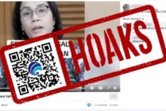 Beredar video hoaks Menkeu Sri Mulyani menggelar program berbagi rezeki. Foto: komdigi