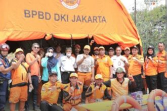 Ilustrasi petugas BPBD DKI Jakarta yang bakal disiagakan 24 jam.(Foto dok BPBD DKI)