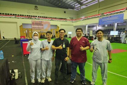 BPJS Ketenagakerjaan Jakarta Menara Jamsostek melayani pendaftaran kepesertaan program Jaminan Sosial Ketenagakerjaan (Jamsostek) untuk ratusan peserta Bekasi Premier Pencak Silat Tournament 2nd Edition 2025. Foto: Ist