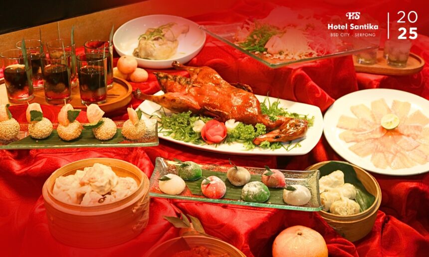 Menu menarik yang akan disajikan pada malam Tahun Baru Imlek 2025 di Hotel Santika BSD City. (dok. Santika BSD City – Serpong)