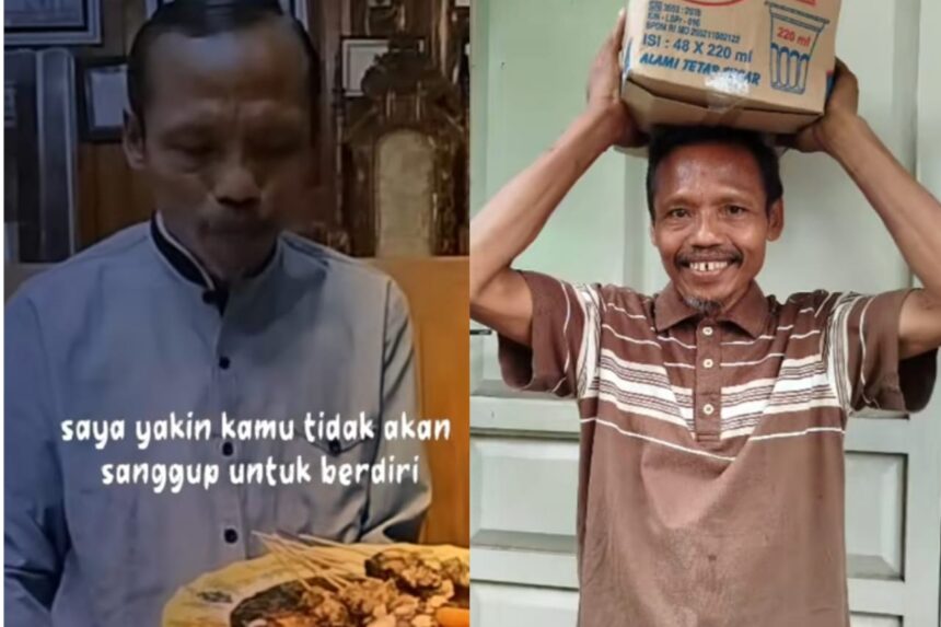 Sumanto mantan manusia kanibal yang viral kini menjadi konten kreator mukbang dan viral di media sosial. Foto: Tangkap layar TikTok @sumantoofficial_