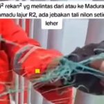 Geger benang nilon dipasang oknum di Jembatan Suramadu diduga untuk begal pengendara roda dua. Foto: Tangkap layar IG @maduratrending