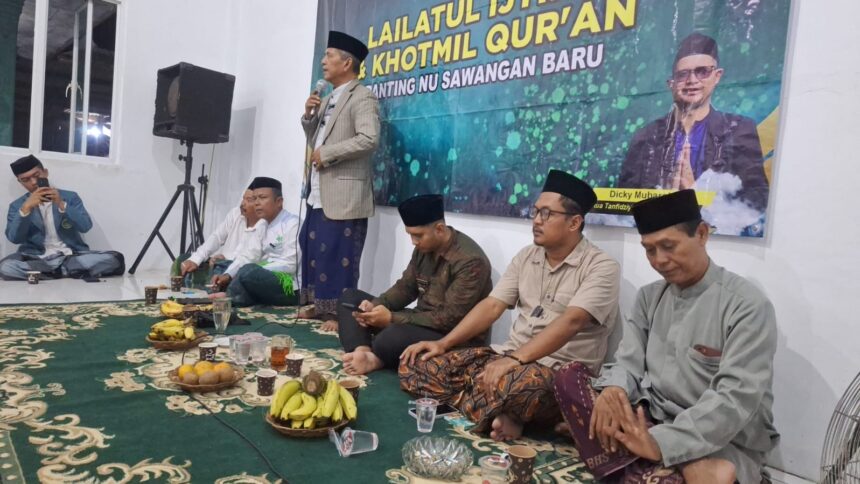 Kegiatan Lailatul Ijtima pada Jumat (10/1/2025) yang diselenggarakan oleh Pengurus Ranting NU Sawangan Baru, Kota Depok. Foto: Dok NU Sawangan Baru