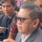 Sekjen PDIP, Hasto Kristiyanto saat memenuhi panggilan pemeriksaan di Gedung Merah Putih KPK, Senin (13/1/2025). Foto: Tangkap layar Facebook @idn