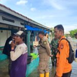 Kondisi banjir rob melanda wilayah Kabupaten Subang, Provinsi Jawa Barat, pada Minggu (12/1/2025). Foto: BPBD Kabupaten Subang