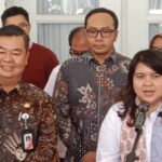 Ketua Tim Transisi Pramono-Rano, Ima Mahdiah (kanan) bersama Pj Teguh.(Foto istimewa).