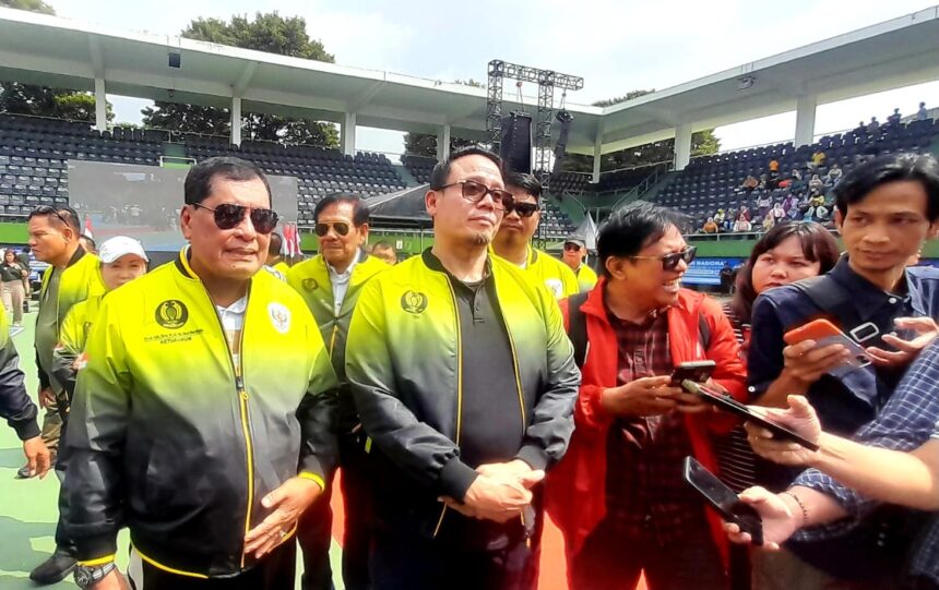 Pusat Pusat Persatuan Lawn Tenis Indonesia (PP Pelti), memggelar Kejuaraan Nasional (Kejurnas) Antar Pengurus Pelti & Kelompok Umur (KU) 16 dari tanggal 17-18 Januari 2025 di Center Court GBK Gelora Bung Karno (GBK), Jumat (17/1/2025). Foto/bam