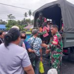 Tim Gabungan melakukan evakuasi di Desa Borona, Kecamatan Tabaru, Kabupaten Halmahera Barat, Maluku Utara, pada Jumat (17/1/2025). Foto: Ist