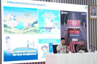 Menteri Nusron Wahid saat hadiri acara Catatan Akhir Tahun Kementerian ATR/BPN pada akhir Desember 2024. Foto: dok humas