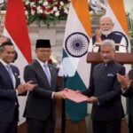 Pertukaran MoU antara pemerintah Indonesia dan India di Hyderabad House, New Delhi, pada Sabtu, 25 Januari 2025. Foto: