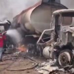 Truk tangki minyak terbakar di Nigeria. Foto: Ist