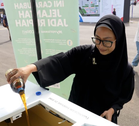 Green Movement UCO, kolaborasi Mypertamina dan UCOllect, untuk melakukan tracing pengumpulan minyak jelantah. Foto: Dok Pertamina