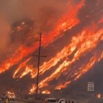 Kebakaran hutan baru kembali melanda wilayah Los Angeles. Foto: Tangkapan video X