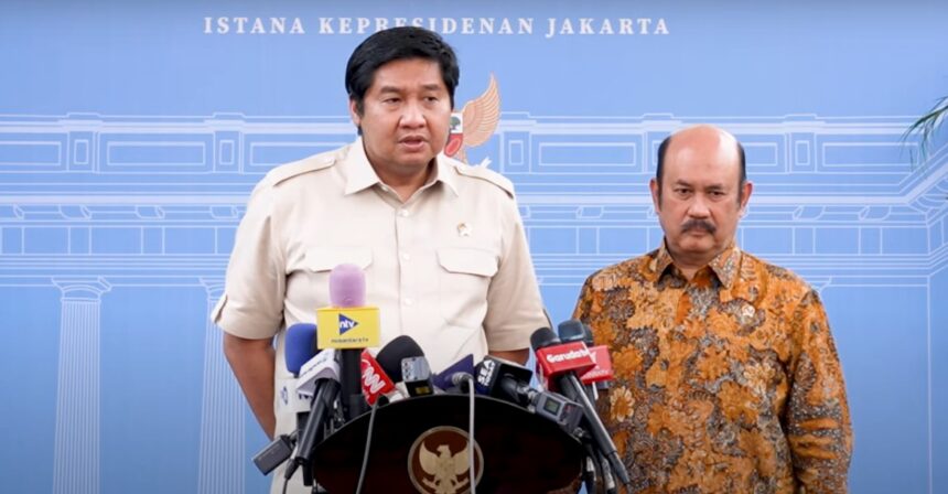 Menteri Perumahan dan Kawasan Permukiman (PKP) Maruarar Sirait saat memberikan keterangan, di Istana Kepresidenan Jakarta, Selasa (7/1/2025).