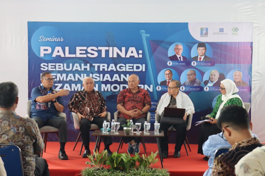 Diskusi terkait pelanggaran tragedi kemanusiaan di Palestina yang digelar Universitas Paramadina. Foto: dok humas