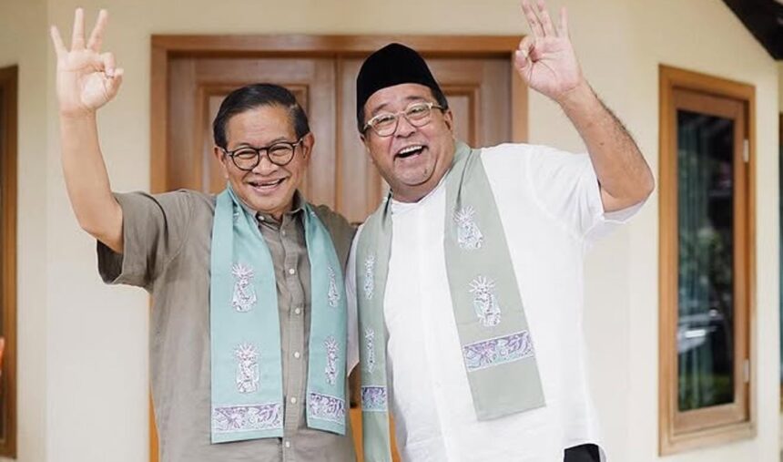 Pramono Anung dan Rano Karno. Foto: Instagram @pramonoanungw