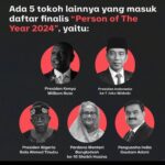 Jokowi di tengah nominator pemimpin terkorup di dunia versi OCCRP. Foto: Akun X @Fr****0