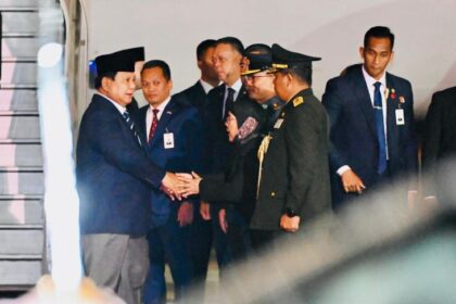 Presiden Prabowo saat tiba di Malaysia.(Foto dok Setneg)