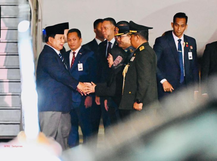 Presiden Prabowo saat tiba di Malaysia.(Foto dok Setneg)