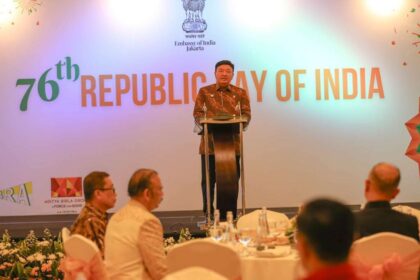 Menko Polkam, Jenderal (Purn) Budi Gunawan dalam perayaan 76 tahun hubungan diplomatik yang berlangsung di Ballroom Hotel Ritz Carlton, Mega Kuningan, Jakarta. Foto: Humas Kemenko Polkam