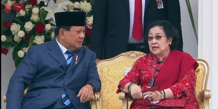 Presiden Prabowo dan Megawati dalam pertemuan di salah satu acara.(Foto istimewa)